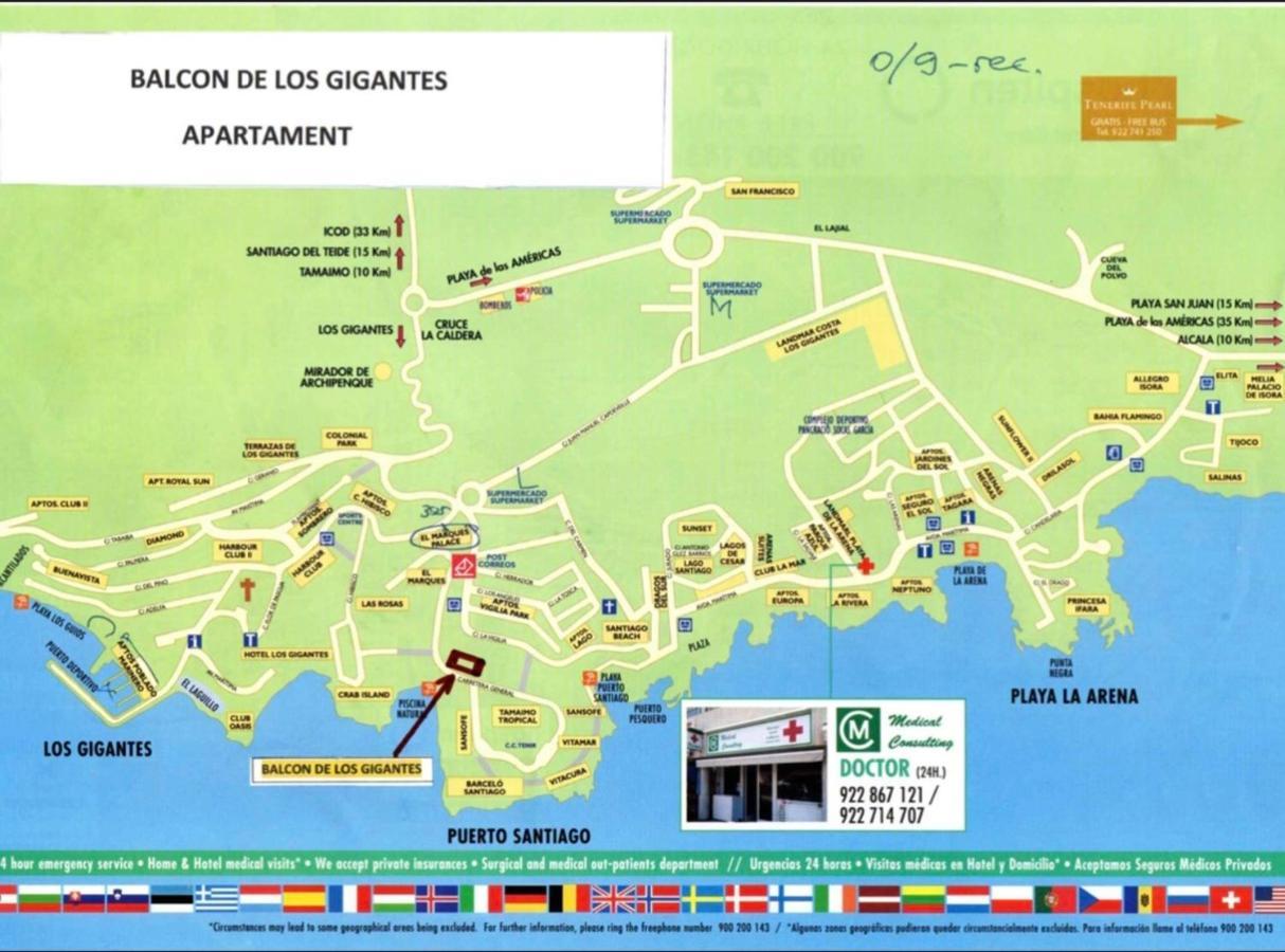 Beautiful,Boho,Sea View Los Gigantes Apartment 圣地亚哥港 外观 照片